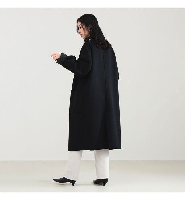 Demi-Luxe BEAMS 「リバー Vネック ロングコート」|ダッフルコート|