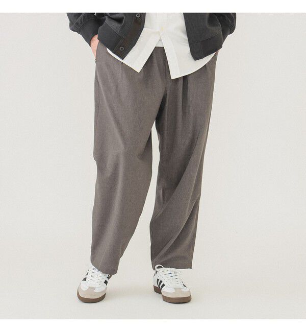 BEAMS「ドライ 2プリーツ イージーパンツ」|チノ|
