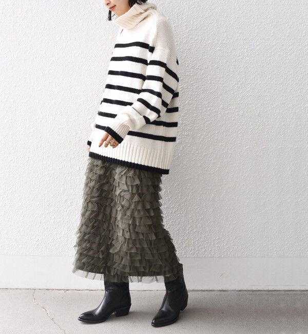 SHIPS for women「〈手洗い可能〉サイド スリット タートル プルオーバー」|ニット・セーター|