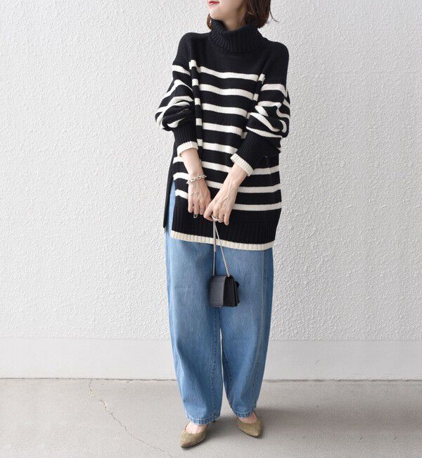 SHIPS for women「〈手洗い可能〉サイド スリット タートル プルオーバー」|ニット・セーター|