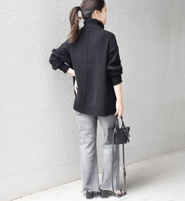SHIPS for women「〈手洗い可能〉サイド スリット タートル プルオーバー」|ニット・セーター|