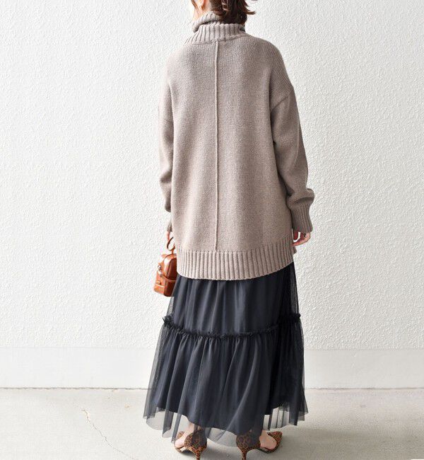 SHIPS for women「〈手洗い可能〉サイド スリット タートル プルオーバー」|ニット・セーター|