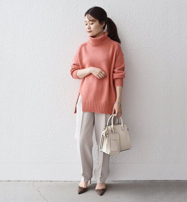 SHIPS for women「〈手洗い可能〉サイド スリット タートル プルオーバー」|ニット・セーター|