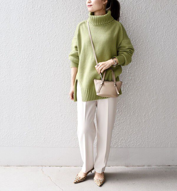 SHIPS for women「〈手洗い可能〉サイド スリット タートル プルオーバー」|ニット・セーター|