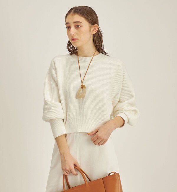 SHIPS for women「〈手洗い可能〉コットンポリ ローゲージ クルーネック プルオーバー◇」|ニット・セーター|