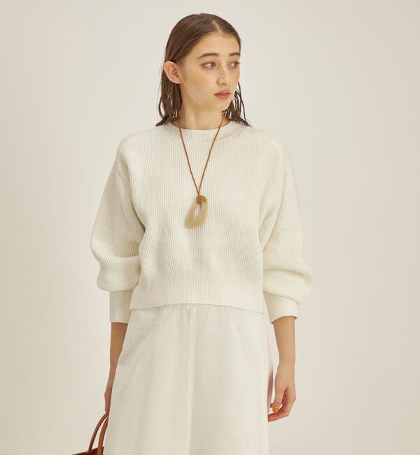 SHIPS for women「〈手洗い可能〉コットンポリ ローゲージ クルーネック プルオーバー◇」|ニット・セーター|