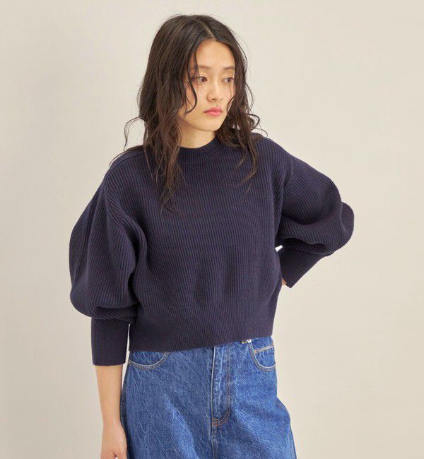 SHIPS for women「〈手洗い可能〉コットンポリ ローゲージ クルーネック プルオーバー◇」|ニット・セーター|