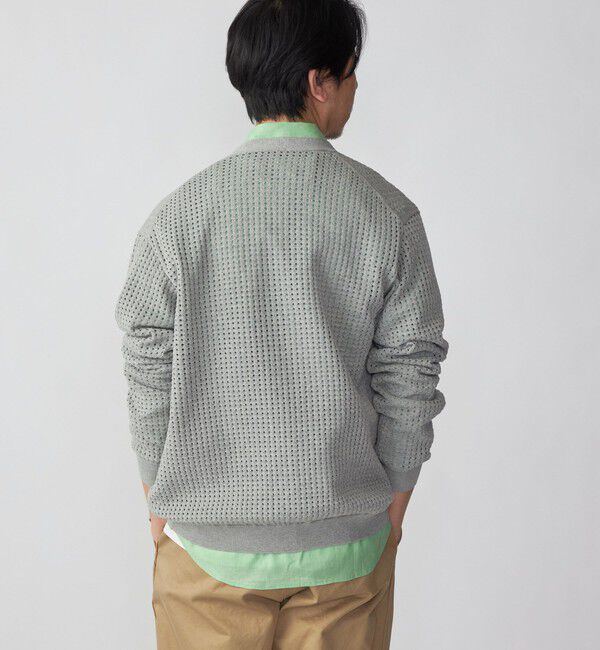 SHIPS「SHIPS:〈手洗い可能〉12ゲージ クロシェライク アイレット カーディガン」|カーディガン|