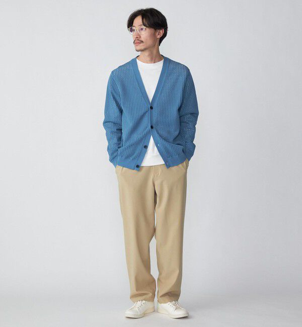 SHIPS「SHIPS:〈手洗い可能〉12ゲージ クロシェライク アイレット カーディガン」|カーディガン|