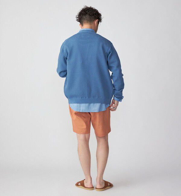 SHIPS「SHIPS:〈手洗い可能〉12ゲージ クロシェライク アイレット カーディガン」|カーディガン|