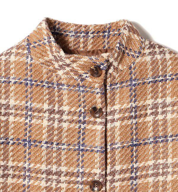 SHIPS Colors 「SHIPS Colors:ツイードチェックスタンドカラーコート」|その他|