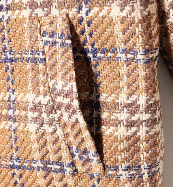 SHIPS Colors 「SHIPS Colors:ツイードチェックスタンドカラーコート」|その他|