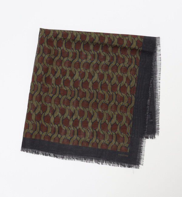 SHIPS「Fratelli Luigi: チェーン プリント スカーフ」|ストール|