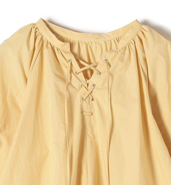 SHIPS for women「【SHIPS別注】marmors: レースアップ ブラウス/ソリッド」|シャツ・ブラウス|