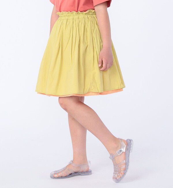 SHIPS KIDS「SHIPS KIDS:140～150cm / リバーシブル ギャザー スカート」|フレア|