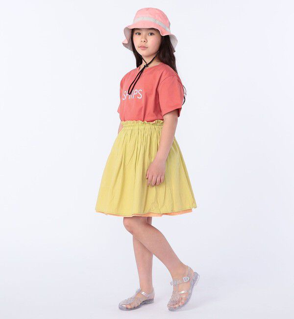 SHIPS KIDS「SHIPS KIDS:140～150cm / リバーシブル ギャザー スカート」|フレア|