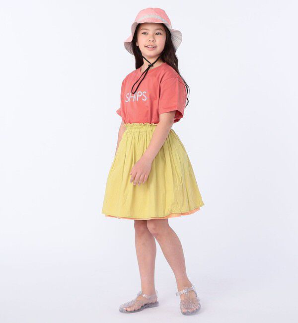SHIPS KIDS「SHIPS KIDS:140～150cm / リバーシブル ギャザー スカート」|フレア|