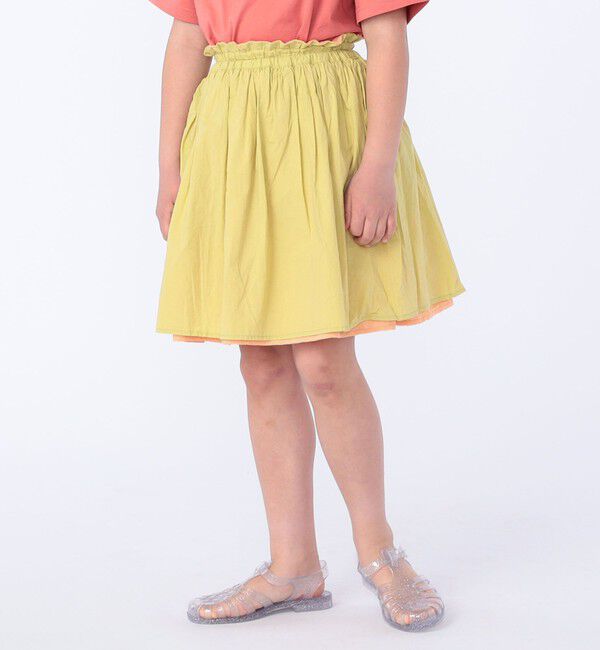 SHIPS KIDS「SHIPS KIDS:140～150cm / リバーシブル ギャザー スカート」|フレア|