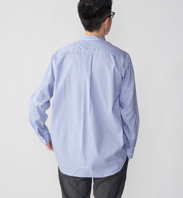 SHIPS「SHIPS: スーピマコットン ブロード リラックス バンドカラーシャツ」|シャツ・ブラウス|