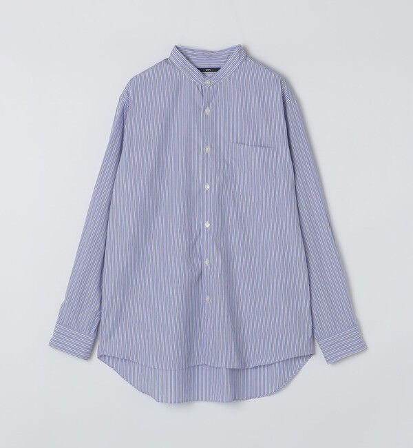 SHIPS「SHIPS: スーピマコットン ブロード リラックス バンドカラーシャツ」|シャツ・ブラウス|