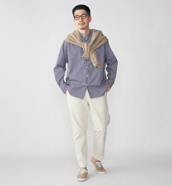 SHIPS「SHIPS: スーピマコットン ブロード リラックス バンドカラーシャツ」|シャツ・ブラウス|