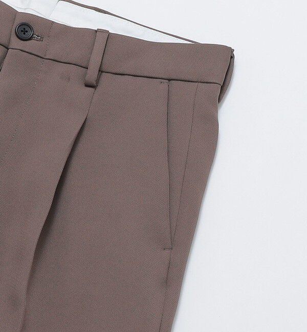 SHIPS「SHIPS: トリプルクロス ワンタック ワイド テーパード パンツ」|チノ|