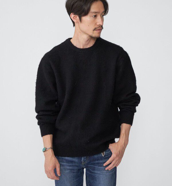 SHIPS「SHIPS: 7ゲージ ウール シャギー クルーネック ニット」|ニット・セーター|