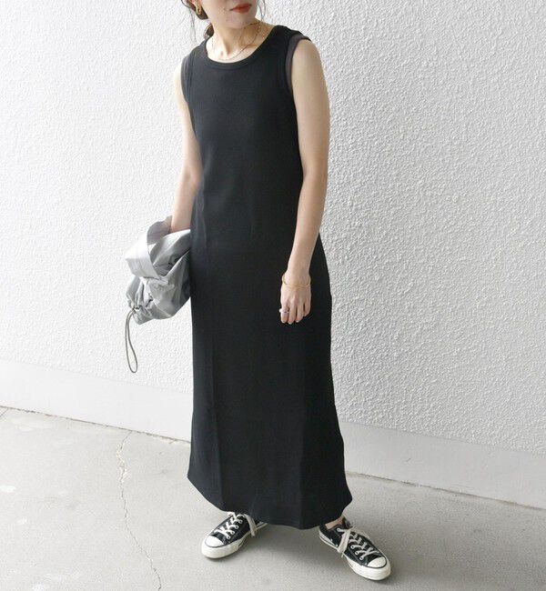 SHIPS any「SHIPS any:〈洗濯機可能〉ワッフル タンク ロング ワンピース」|ワンピース|