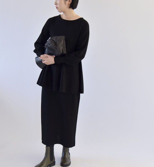 quaranciel「quaranciel:〈手洗い可能〉フレア プルオーバー ＆ Iライン スカート ニット セットアップ」|ニット・セーター|