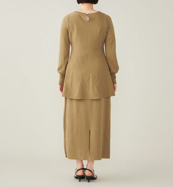 quaranciel「quaranciel:〈手洗い可能〉フレア プルオーバー ＆ Iライン スカート ニット セットアップ」|ニット・セーター|