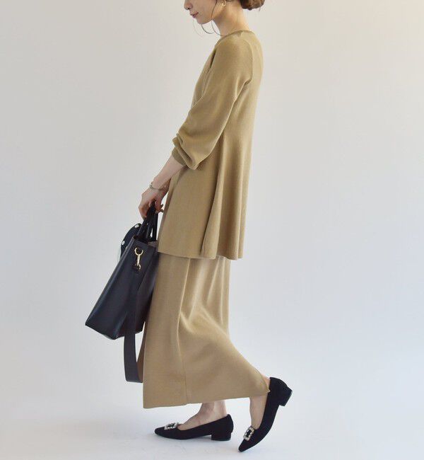 quaranciel「quaranciel:〈手洗い可能〉フレア プルオーバー ＆ Iライン スカート ニット セットアップ」|ニット・セーター|