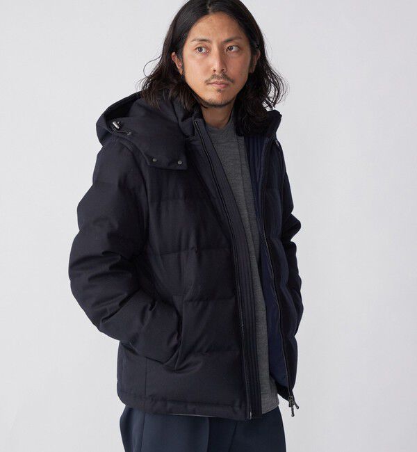 SHIPS「SHIPS: ウールファブリック ダウン ジャケット」|ダウン|