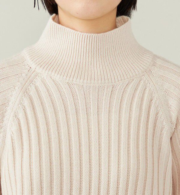 quaranciel「quaranciel:〈手洗い可能〉ファインウール ワイド リブ ラグラン ハイネックニット」|ニット・セーター|