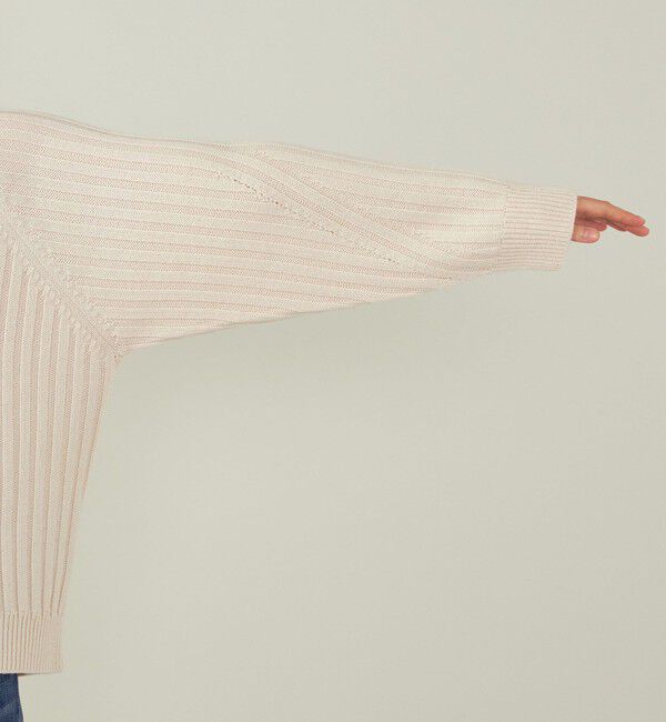 quaranciel「quaranciel:〈手洗い可能〉ファインウール ワイド リブ ラグラン ハイネックニット」|ニット・セーター|