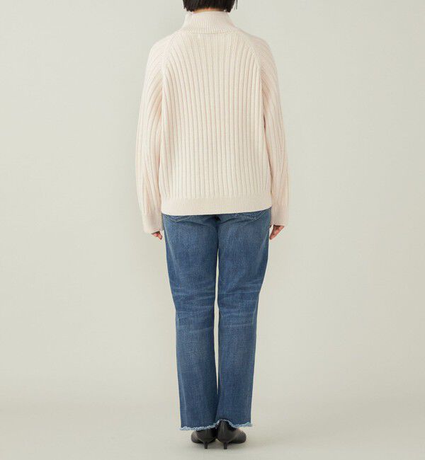 quaranciel「quaranciel:〈手洗い可能〉ファインウール ワイド リブ ラグラン ハイネックニット」|ニット・セーター|