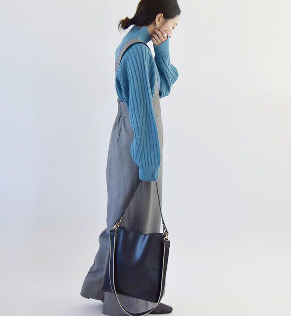 quaranciel「quaranciel:〈手洗い可能〉ファインウール ワイド リブ ラグラン ハイネックニット」|ニット・セーター|