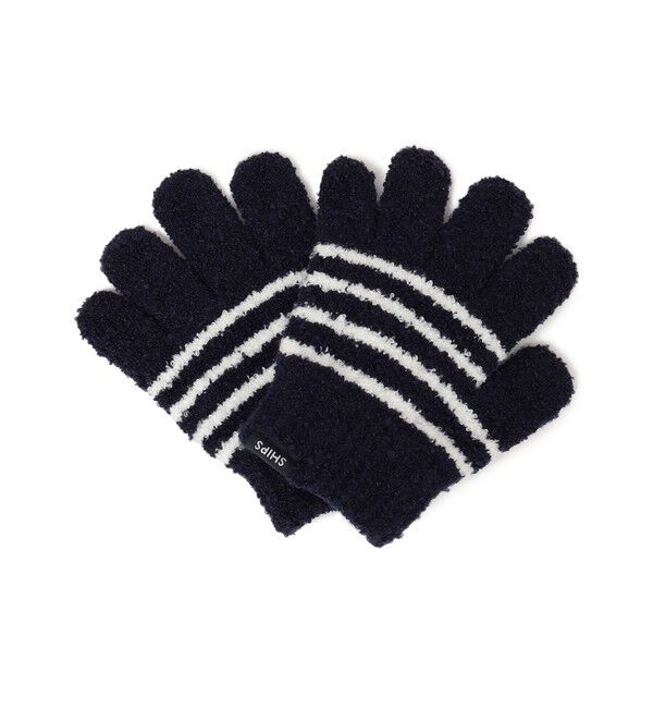 SHIPS KIDS「SHIPS KIDS:マシュマロ ボーダー グローブ」|手袋|ネイビー