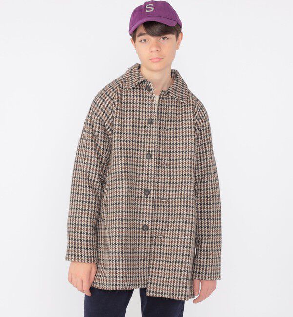 SHIPS KIDS「SHIPS KIDS:145～160cm / ガンクラブチェック ステンカラー コート」|ステンカラーコート|
