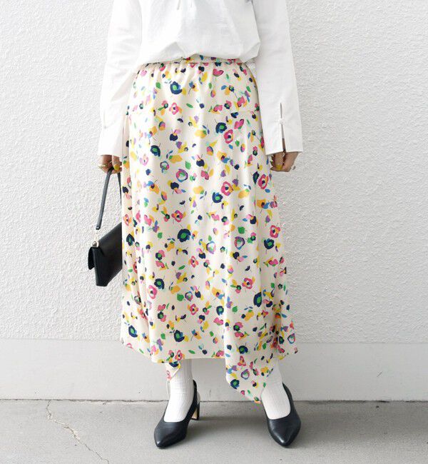 SHIPS any「SHIPS any:〈洗濯機可能〉SPRINTEX フラワー プリント ギャザー スカート」|スカート|