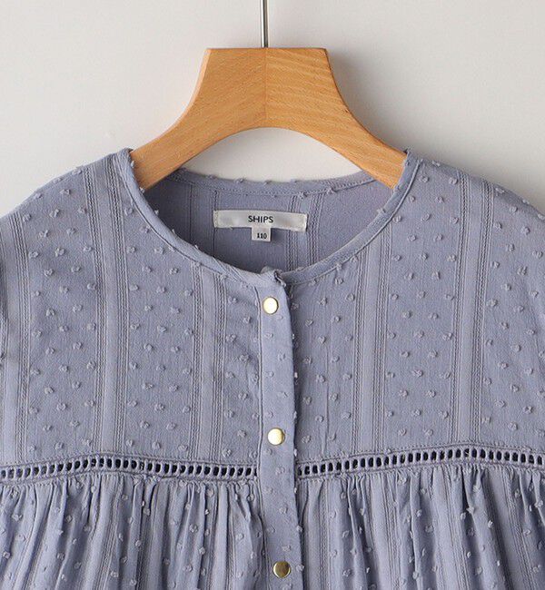 SHIPS KIDS「SHIPS KIDS:100～130cm / スナップ ボタン ティアード ブラウス」|シャツ・ブラウス|