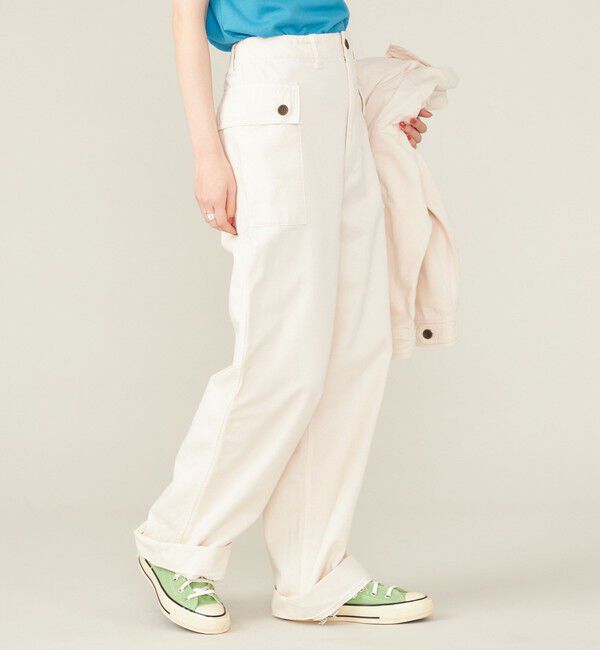 SHIPS for women「SHIPS NINE CASE:〈洗濯機可能〉ミリタリー パンツ ◇」|カーゴ|ナチュラル