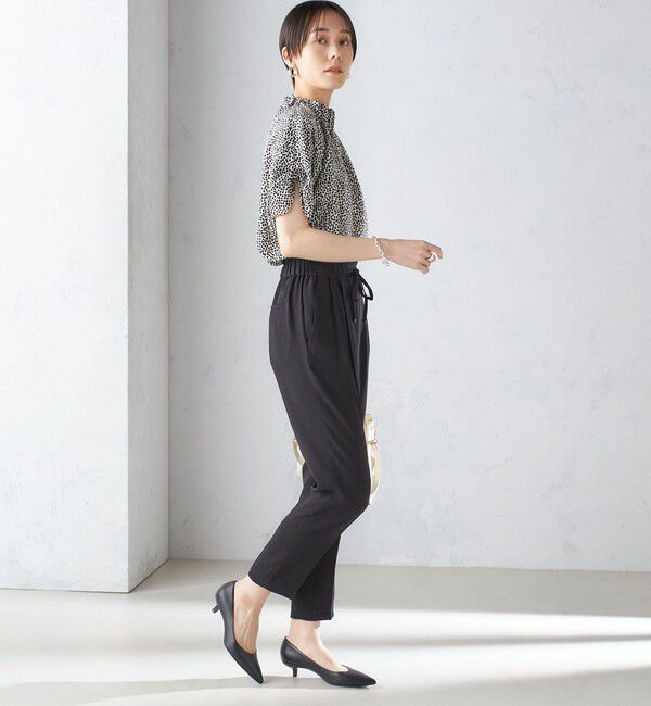 SHIPS for women「〈接触冷感 / 手洗い可能〉アセテート混 バックサテン テーパード パンツ」|その他|