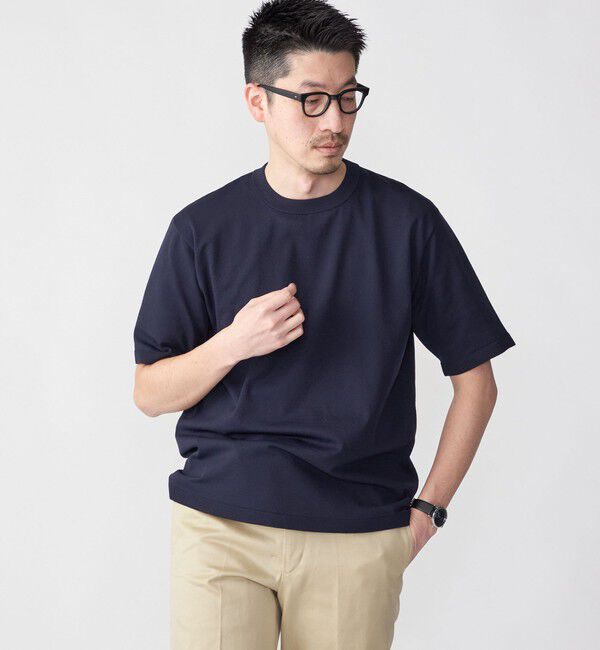 SHIPS「SHIPS:〈 洗濯機可能〉18ゲージ ポリエステル ライト リラックス ニット Tシャツ」|Tシャツ・カットソー|