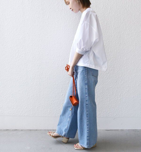 SHIPS for women「〈手洗い可能〉裾 ドロスト メタル ボタン ブラウス」|シャツ・ブラウス|