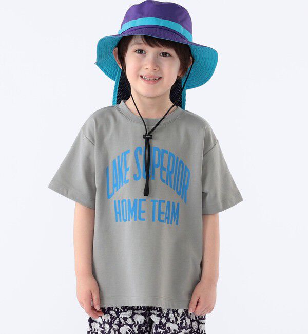 SHIPS KIDS「SHIPS KIDS:100～130cm /〈接触冷感/吸水速乾〉ロゴ 半袖 TEE」|Tシャツ・カットソー|