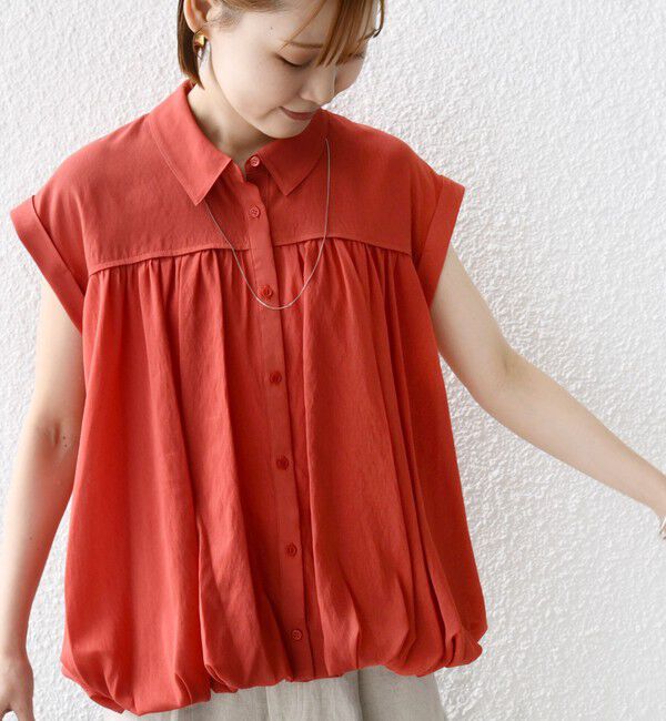 SHIPS for women「〈手洗い可能〉強撚 バルーン ブラウス」|シャツ・ブラウス|