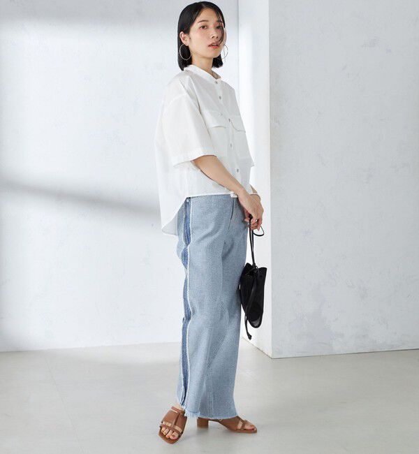 SHIPS for women「〈手洗い可能〉ミリタリー ショート シャツ」|シャツ・ブラウス|