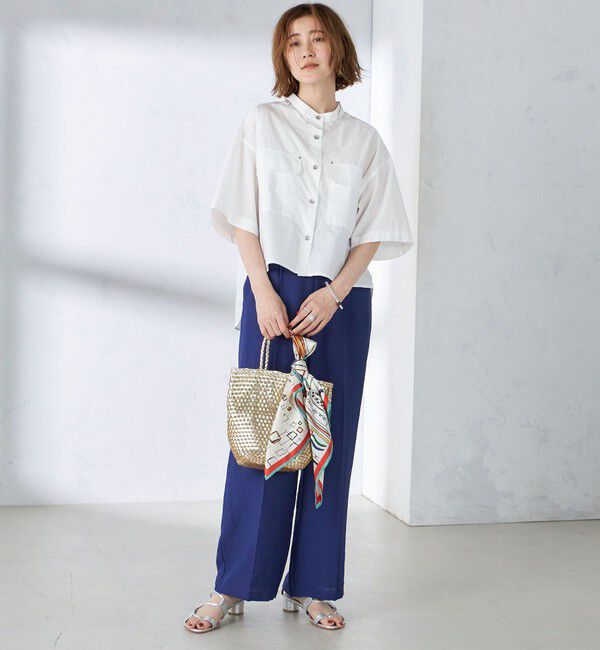 SHIPS for women「〈手洗い可能〉ミリタリー ショート シャツ」|シャツ・ブラウス|