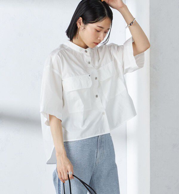 SHIPS for women「〈手洗い可能〉ミリタリー ショート シャツ」|シャツ・ブラウス|