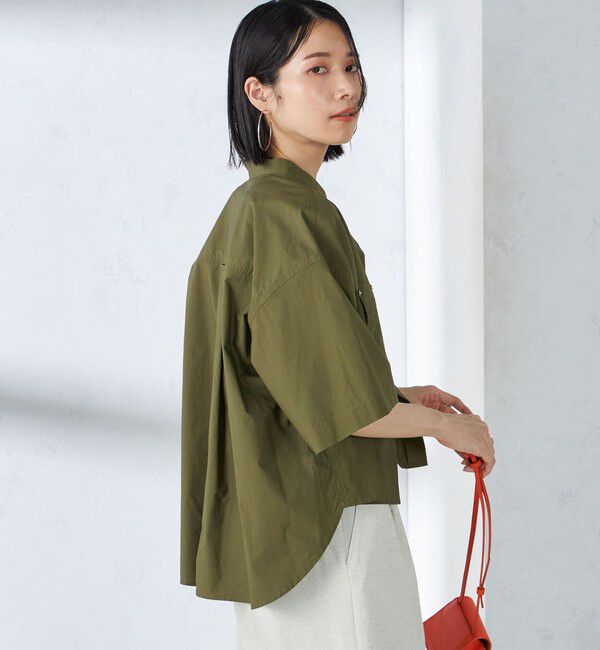 SHIPS for women「〈手洗い可能〉ミリタリー ショート シャツ」|シャツ・ブラウス|